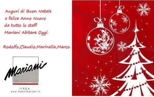 DALLO STAFF DI MARIANI ABITARE OGGI IVREA TANTI AUGURI DI BUON NATALE E MIGLIOR ANNO NUOVO !