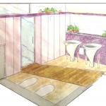 Bagno con mobile divisorio Lema Selecta