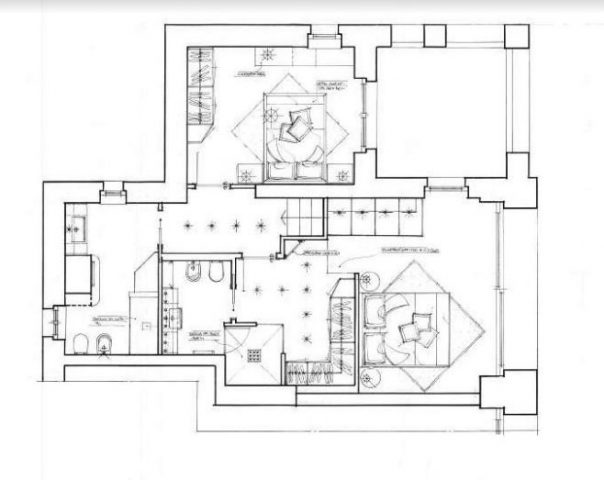 PROGETTO STRUTTURA CAMERA LETTO CON SOPPALCO ZONA LAVORO