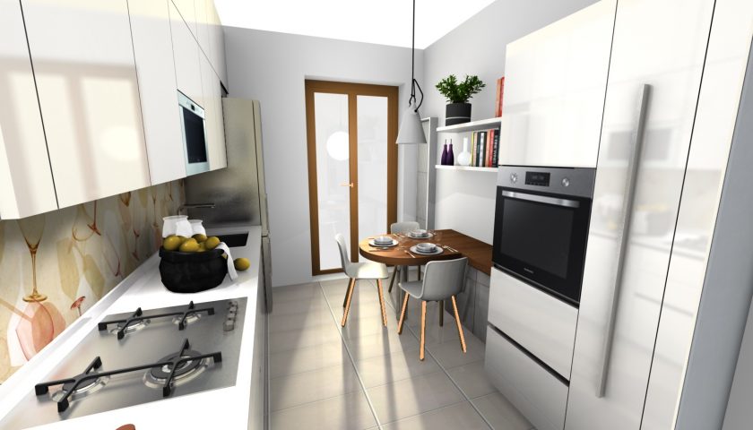 PROGETTO CUCINA ERNESTOMEDA ONE80 OPTICAL GRIGIO