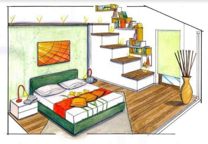 PROJET STRUCTURE CHAMBRE A COUCHER AVEC MEZZANINE ZONE TRAVAIL