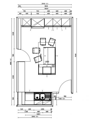 PROGETTO CUCINA ERNESTOMEDA ONE80 LAMINATO LUCIDO NERO