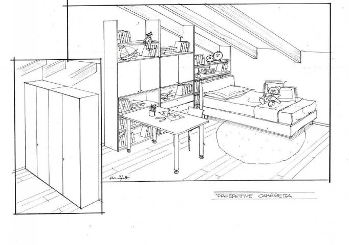 CAMERETTA IN MANSARDA PER DUE RAGAZZI